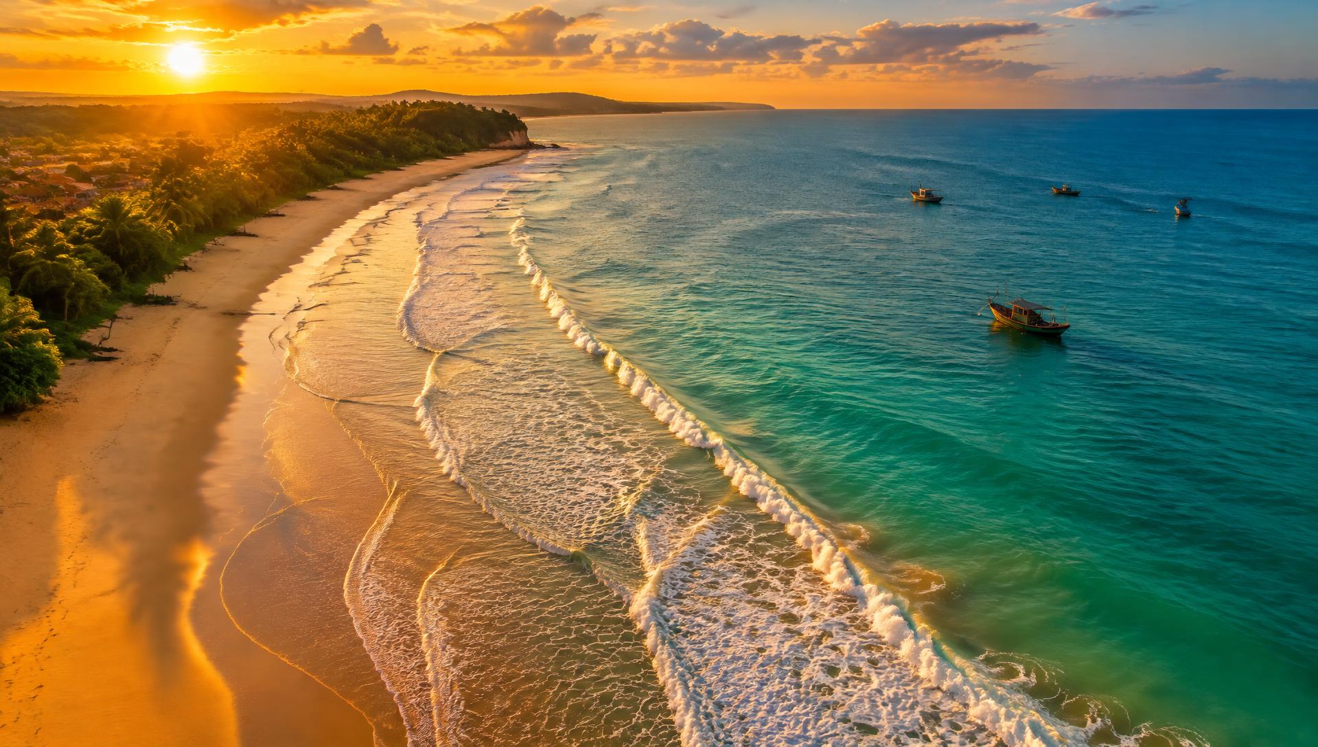 Praia de Maragogi com maré baixa e mar cristalino